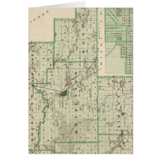 Mapa del condado de Fulton con Rochester, Fulton C (Frente)