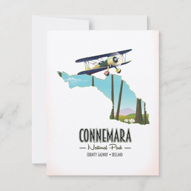 Mapa del Condado de Galway Ireland del Parque Naci (Anverso)