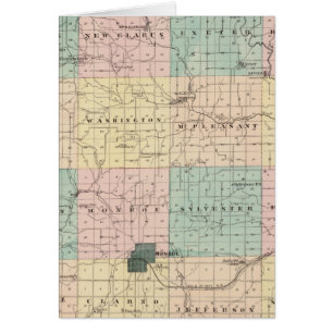 Mapa del condado de Green, estado de Wisconsin