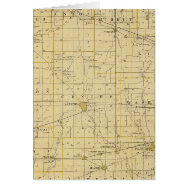 Mapa del condado de Hendricks (Frente)