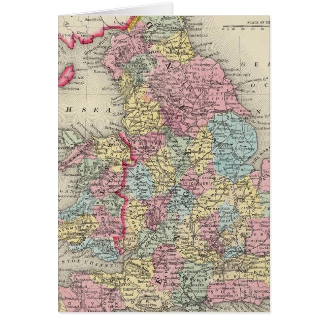 Mapa Del Condado De Inglaterra Y Gales (Frente)