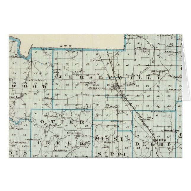 Mapa del condado de Jersey (Anverso (Horizontal))