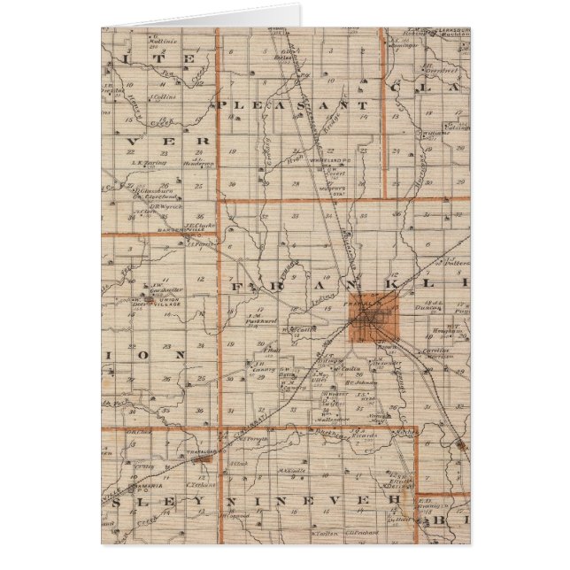 Mapa del condado de Johnson (Frente)