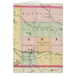 Mapa del condado de Lake, Michigan