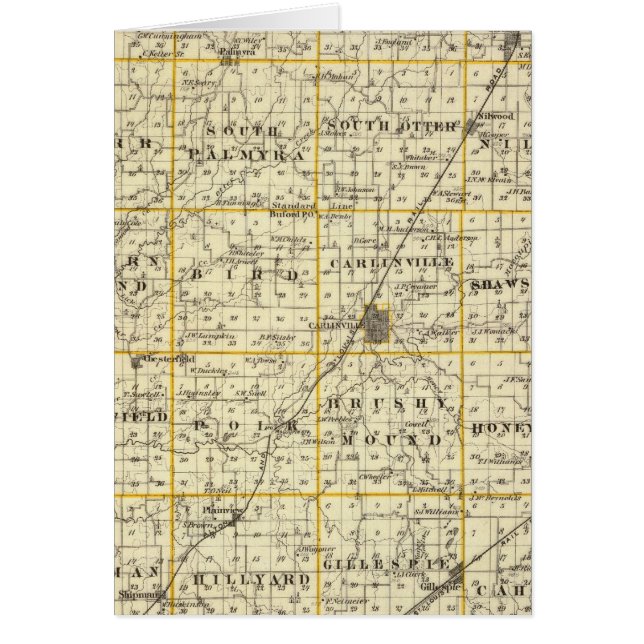 Mapa del condado de Macoupin (Frente)