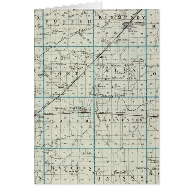 Mapa del condado de Marion (Frente)