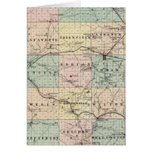 Mapa del condado de Monroe, estado de Wisconsin