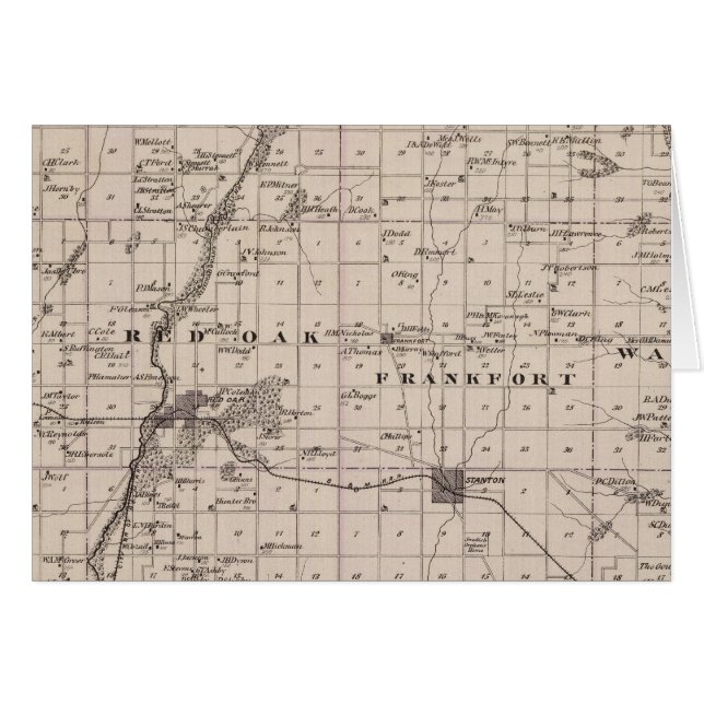 Mapa del condado de Montgomery, estado de Iowa (Anverso (Horizontal))