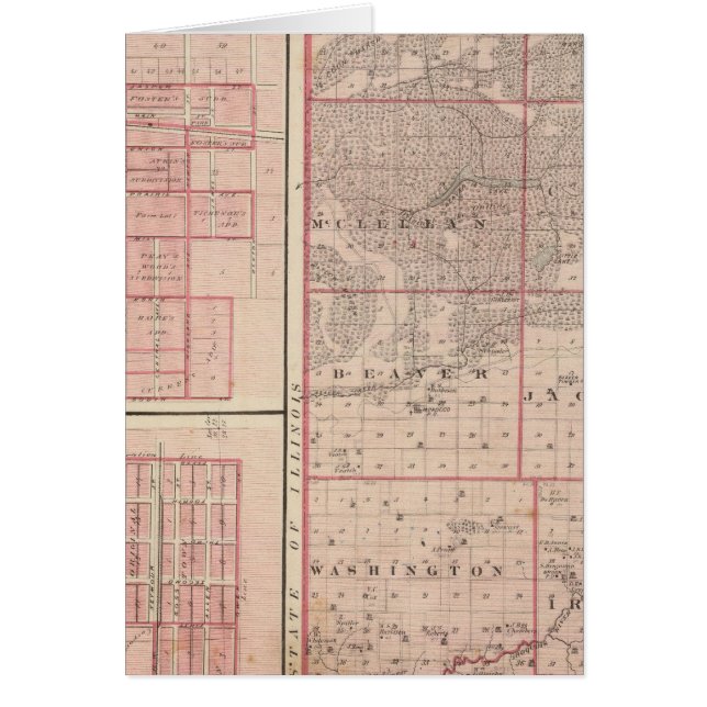 Mapa del condado de Newton con Goodland y Kentland (Frente)