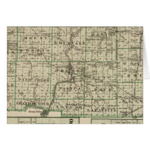 Mapa del condado de Ogle, Polo y Oregón