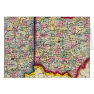 Mapa Del Condado De Ohio, E Indiana