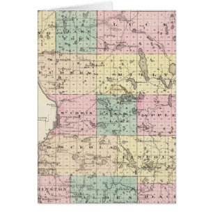 Mapa del condado de Polk, estado de Wisconsin