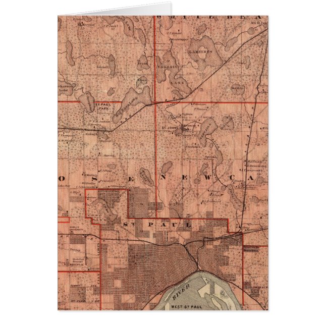 Mapa del condado de Ramsey, Minnesota (Frente)