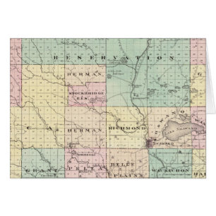 Mapa del condado de Shawano, estado de Wisconsin