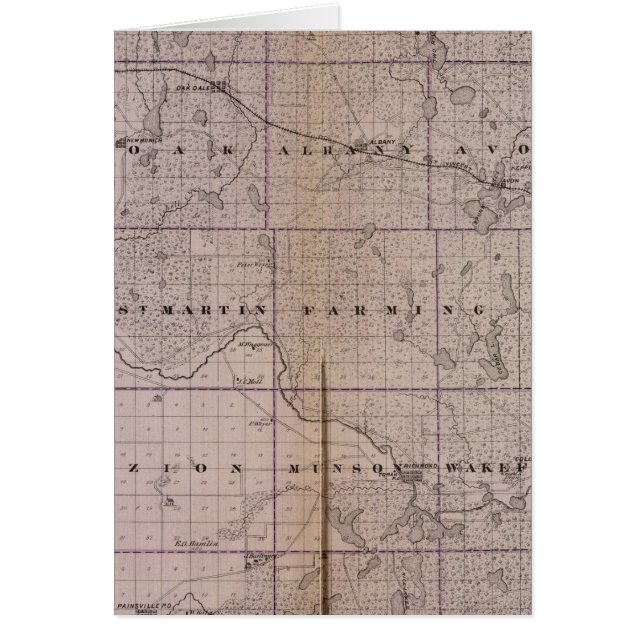 Mapa del condado de Stearns, Minnesota (Frente)
