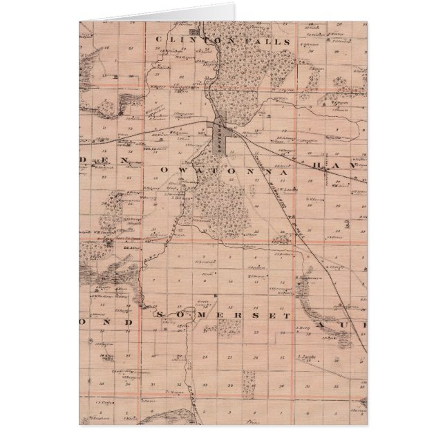 Mapa del condado de Steele, Minnesota (Frente)