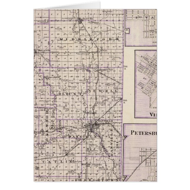 Mapa del condado de Vermilion, ciudad de Mason (Frente)