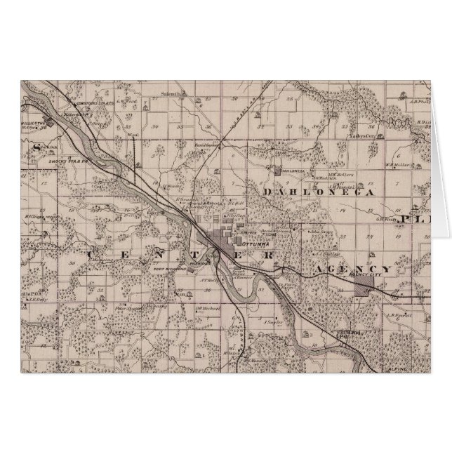 Mapa del condado de Wapello, estado de Iowa (Anverso (Horizontal))