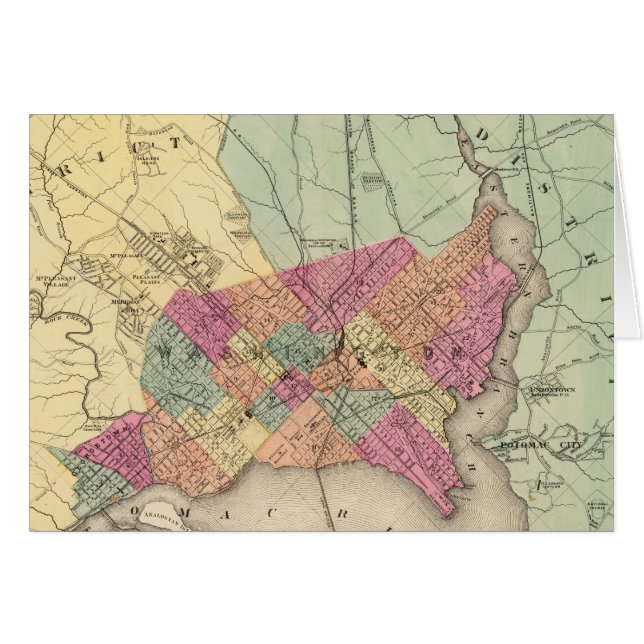 Mapa del Distrito de Columbia, Washington (Anverso (Horizontal))