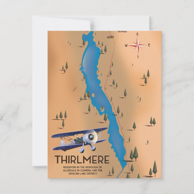 Mapa del distrito del embalse de Thirlmere (Anverso)