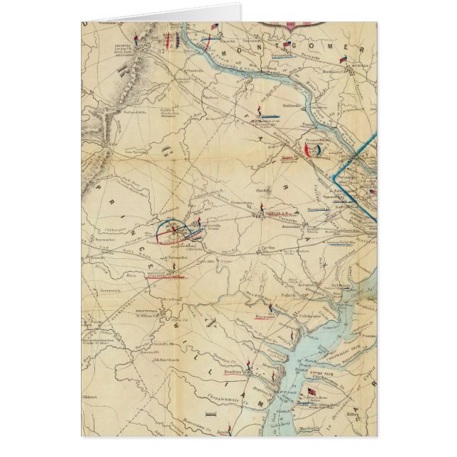 Mapa del ejército de la sede de la guerra en Virgi (Frente)