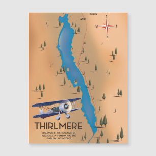 Mapa del embalse de Thirlmere Distrito de los Lago