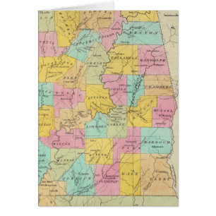 Mapa del estado de Alabama
