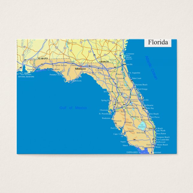 Mapa del Estado de Florida (Frente)