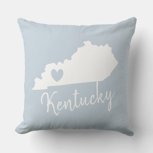 Mapa del estado de Kentucky: amor: almohada de lan (Anverso)