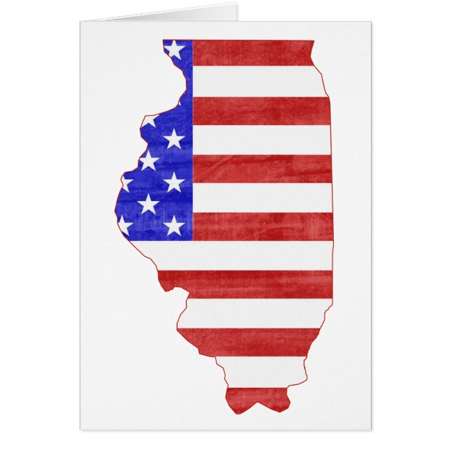 Mapa del estado de la silueta de Illinois los (Frente)