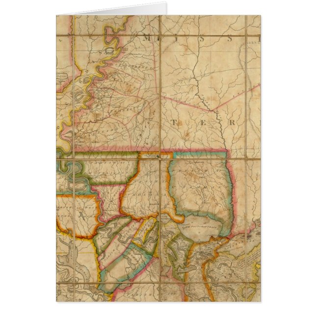 Mapa del estado de Louisiana (Frente)