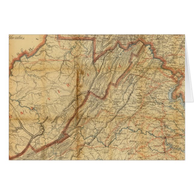Mapa del estado de Virginia (Anverso (Horizontal))