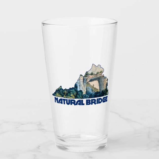 Mapa del estado de Virginia de Natural Bridge (Anverso)