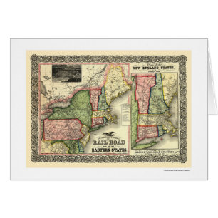 Mapa del este 1856 del ferrocarril de los estados