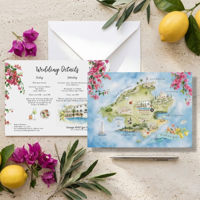 Mapa del fin de semana de boda en Mallorca | Itine (Subido por el creador)