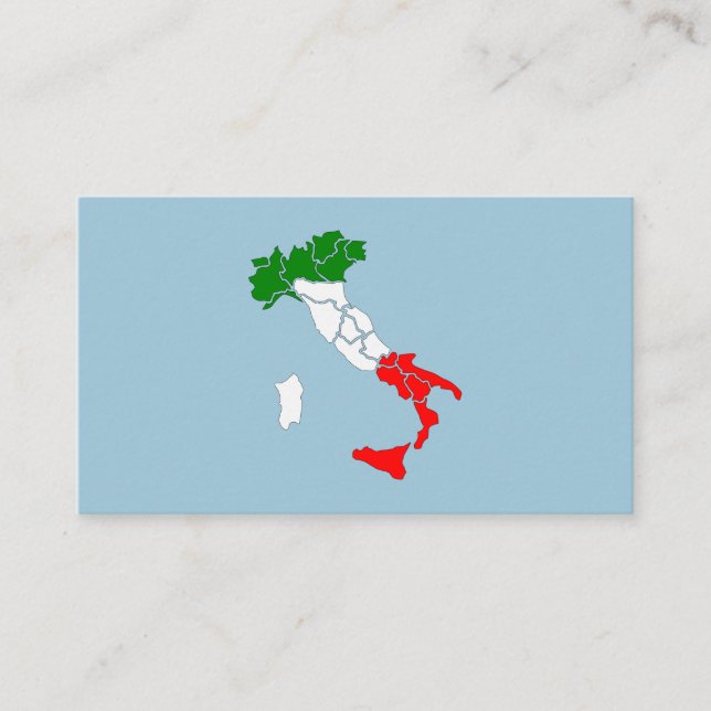 Mapa del funda de tarjetas de Italia. Tarjetero (Anverso)