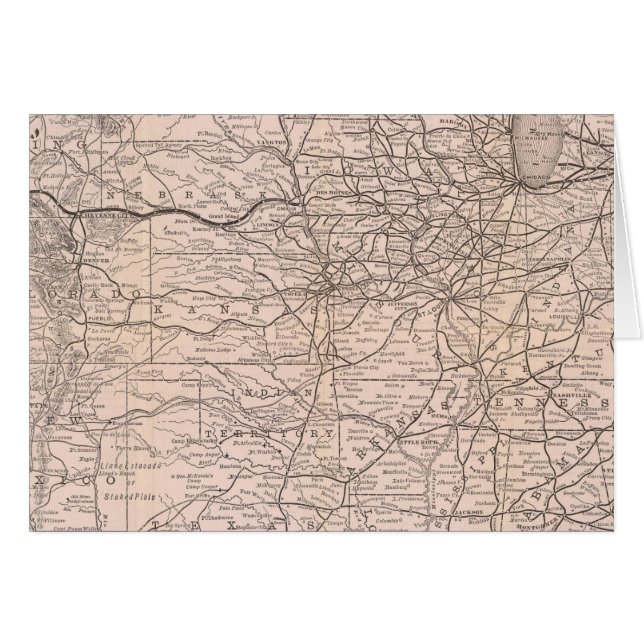Mapa del Gran Ferrocarril Occidental de Canadá (Anverso (Horizontal))