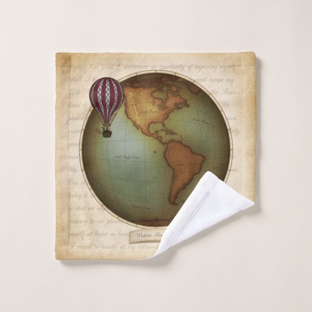 Mapa del hemisferio occidental neo-victoriano Stea (Toallita)