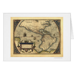 Mapa del hemisferio occidental por Ortelius 1570