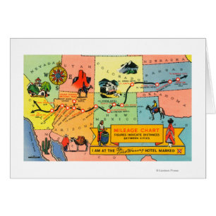 Mapa del hotel LocationsCA de Fred Harvey a KS