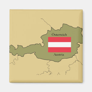Mapa del imán de Austria