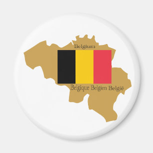 Mapa del imán de Bélgica