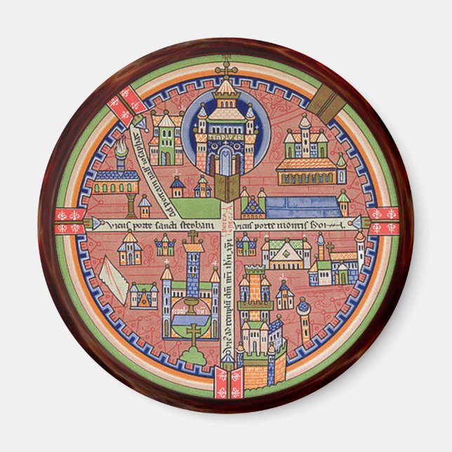 Mapa del imán de Jerusalén (Frente)