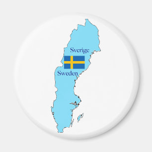 Mapa del imán de Suecia