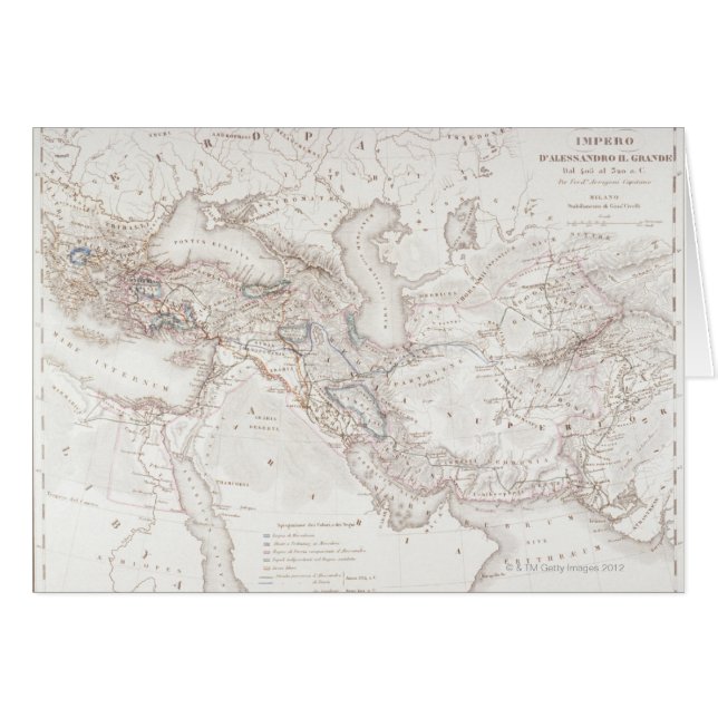 Mapa del Imperio de Alejandro Magno (Anverso (Horizontal))