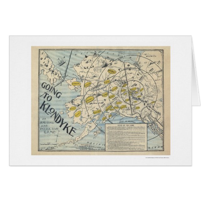 Mapa del Klondyke de un juego de mesa 1897 (Anverso (Horizontal))
