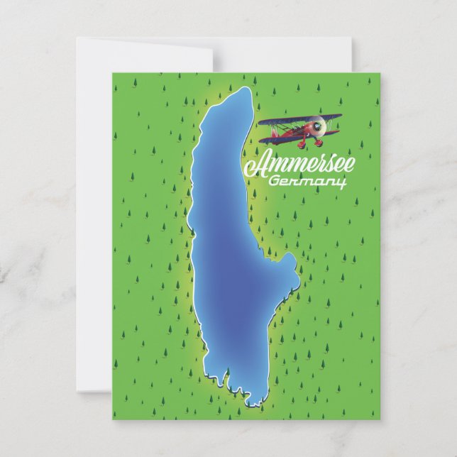 Mapa del lago Ammersee en Alemania (Anverso)
