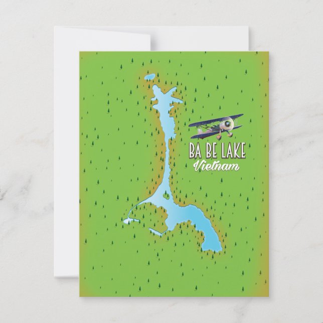 Mapa del lago Ba Be Lake Vietnam (Anverso)