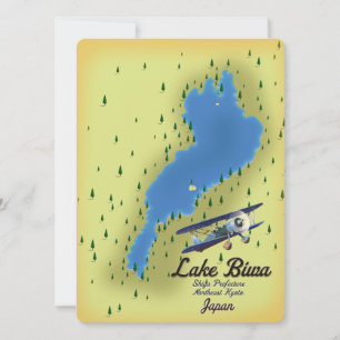 Mapa del lago Biwa Japón