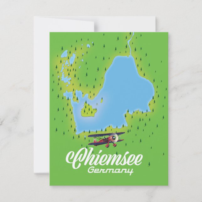 mapa del lago Chiemsee Alemania (Anverso)